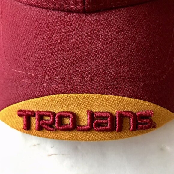 USC Trojans Vintage Twins Enterprise Wool Blend Embroidered Cap Strapback Hat - Picture 2 of 7